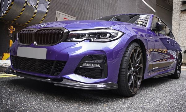 ★BMW G20 G21 3シリ 2019~用 3DDタイプ ブラックカーボンフロントスポイラー フロントリップ アンダーリップ/320/330/340/335/デザイン_画像1