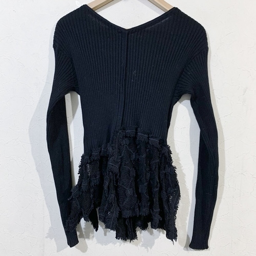muller of yoshiokubomyula-obyosi ok boRosario hem knit knitted 38 black [ fee . mountain k11]