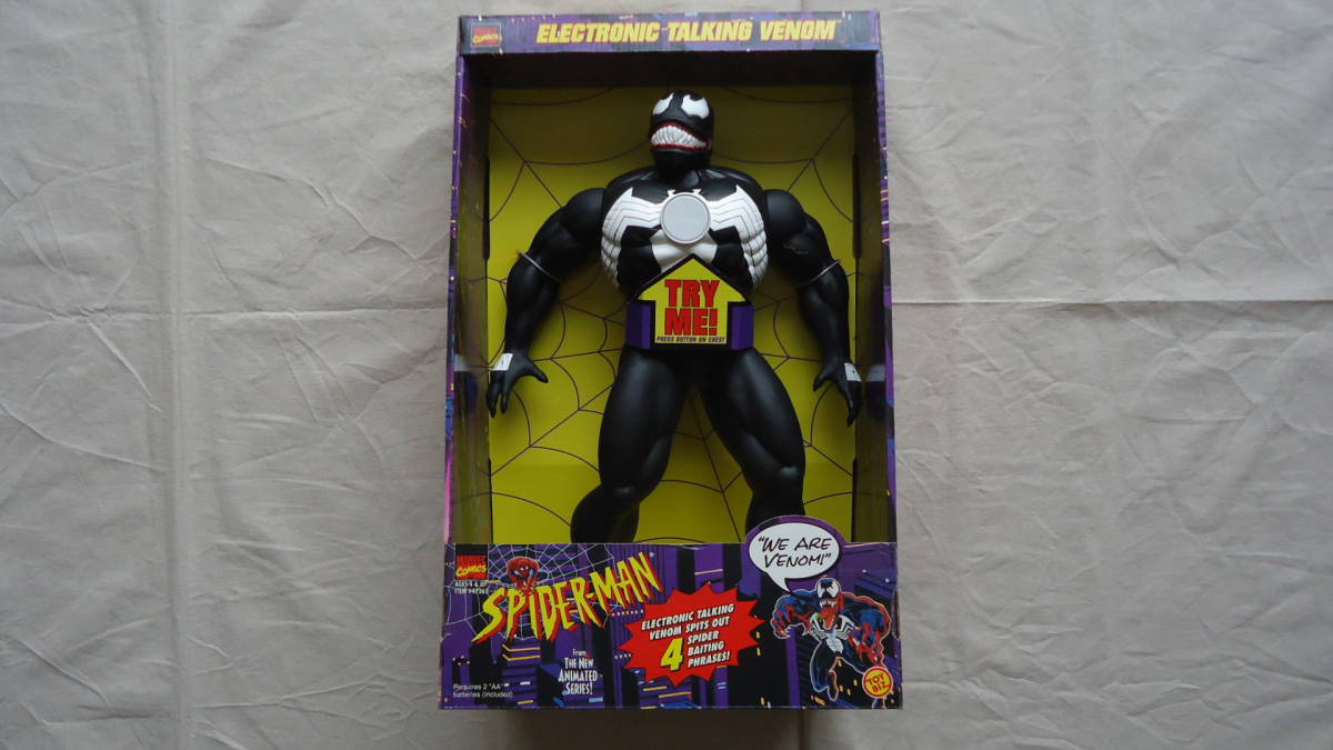 MARVEL COMICS ELECTRONIC TALKING VENOM SPIDER-MANma- bell benom Spider-Man figure Yupack (.... version ) anonymity delivery 