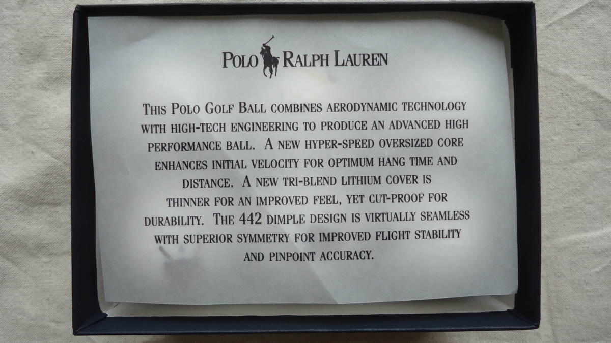 POLO RALPH LAUREN GOLF 6 GOLF BALLS ポロ ラルフローレン ゴルフ 442 DIMPLE ゆうパック（おてがる版） 匿名配送_画像4