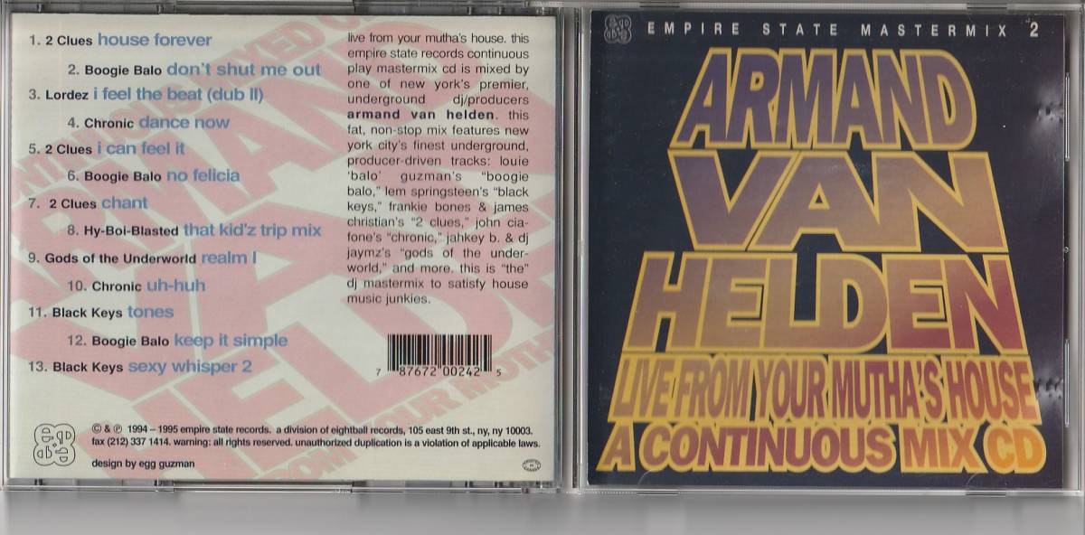 CD Armand Van Helden アーマンド・ヴァン・ヘルデン Empire state mastermix 2 _画像1