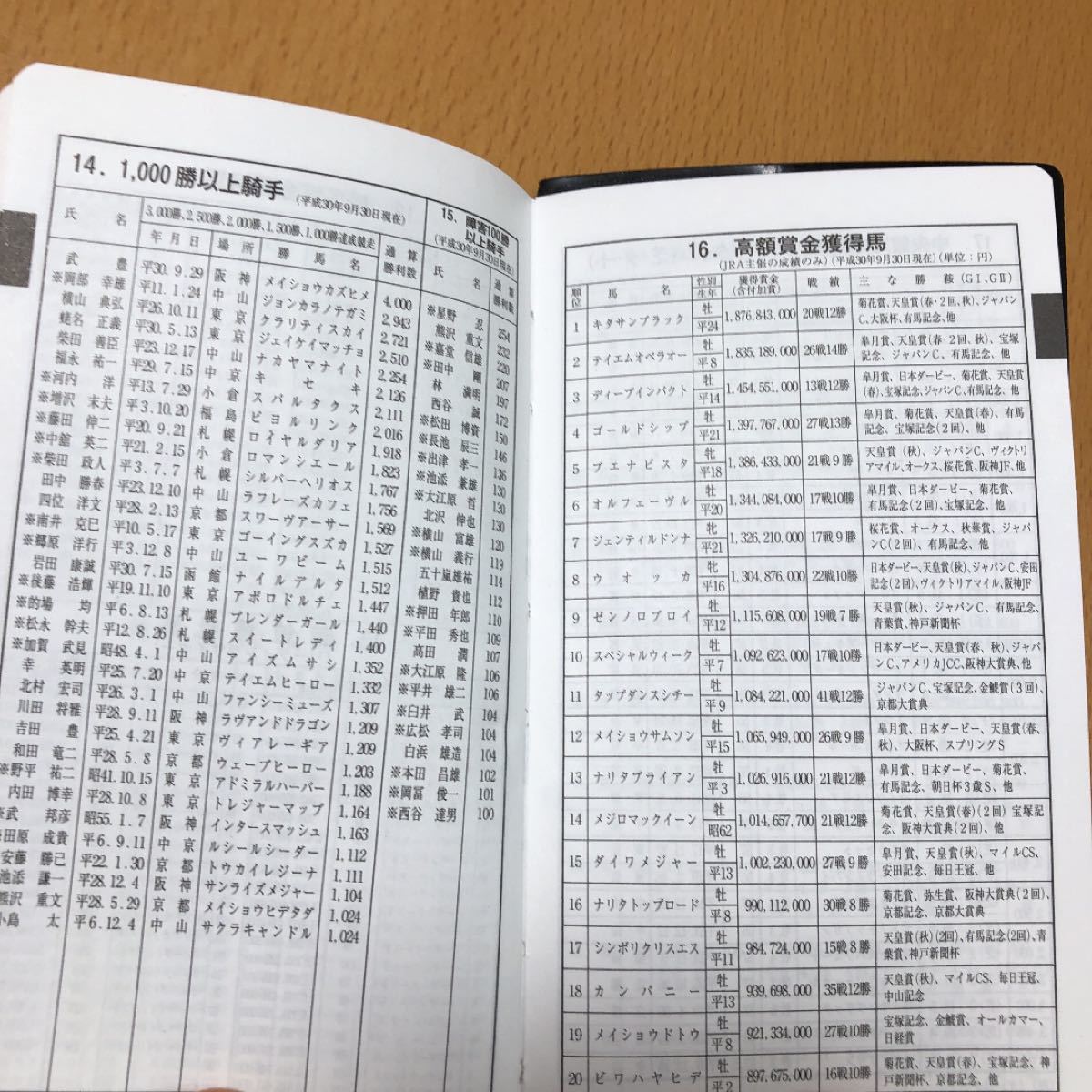 JRA 手帳 2019