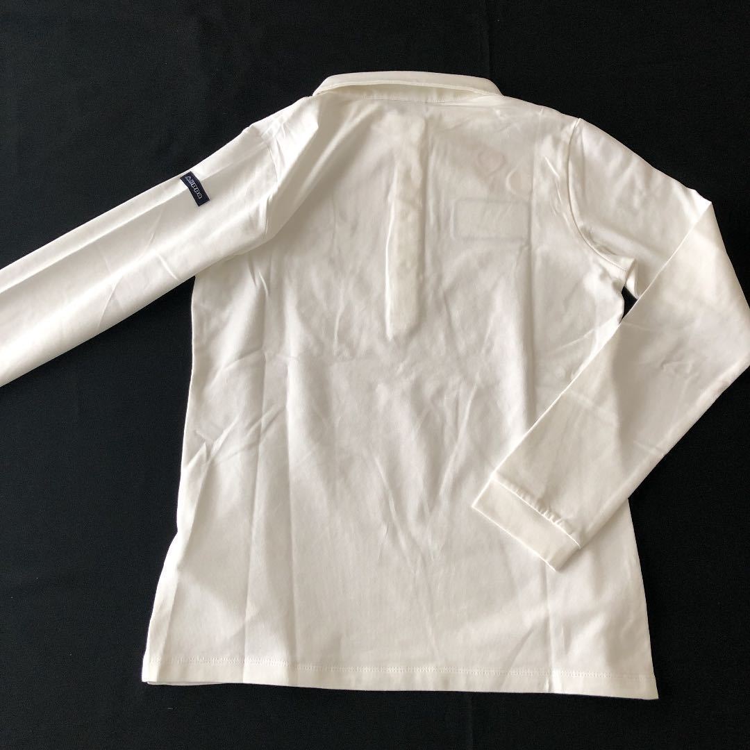  бесплатная доставка * новый товар * Kappa Kappa GOLF рубашка-поло с длинным рукавом (M) белый *KG962LS72-WT