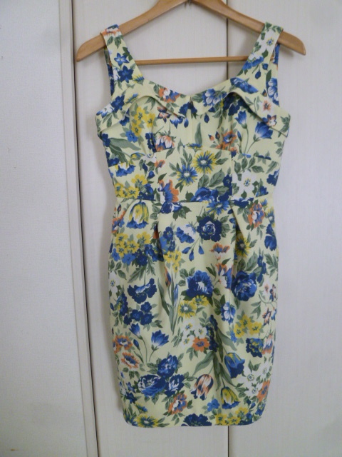 rosebullet/ Rosebullet 0. green group floral print tight One-piece 1/ birz Associe -shon knees height 0OP1120