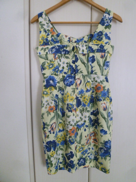 rosebullet/ Rosebullet 0. green group floral print tight One-piece 1/ birz Associe -shon knees height 0OP1120