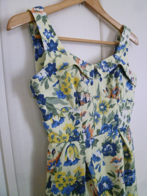 rosebullet/ Rosebullet 0. green group floral print tight One-piece 1/ birz Associe -shon knees height 0OP1120