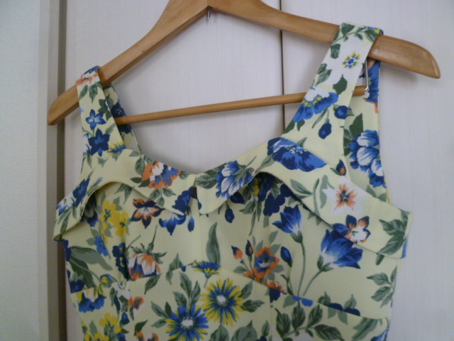 rosebullet/ Rosebullet 0. green group floral print tight One-piece 1/ birz Associe -shon knees height 0OP1120