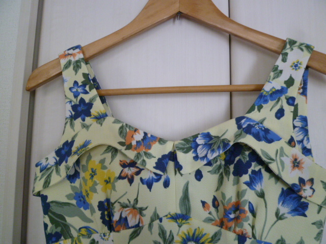 rosebullet/ Rosebullet 0. green group floral print tight One-piece 1/ birz Associe -shon knees height 0OP1120