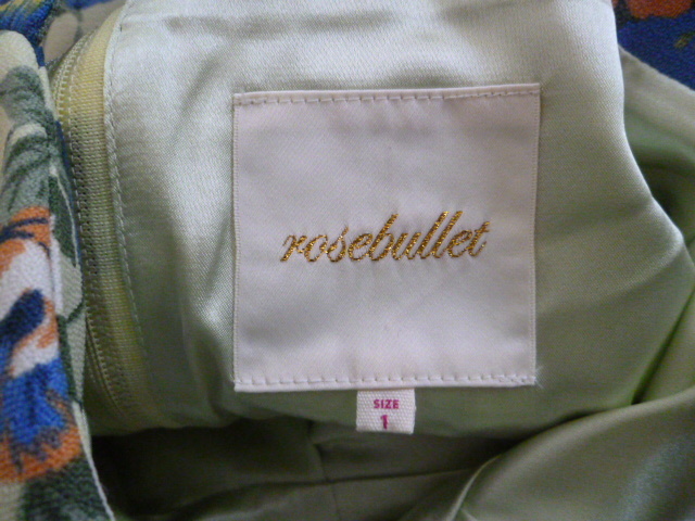 rosebullet/ Rosebullet 0. green group floral print tight One-piece 1/ birz Associe -shon knees height 0OP1120