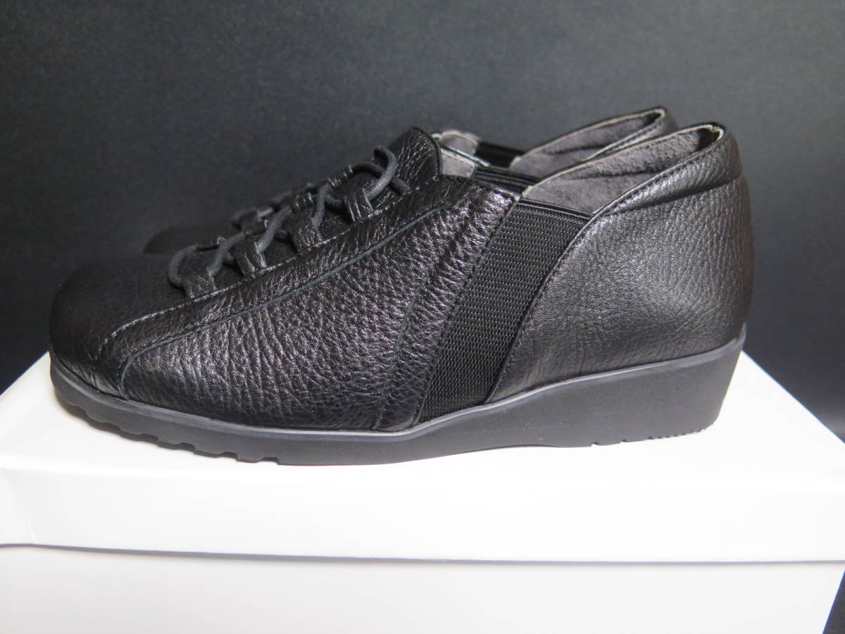 No.72　 неиспользуемый 　... ... ... состояние  　Bonlaine　...　 бок   резиновый  кожа ... обувь  　 таблица размеров  ：22　 черный 　 черный 　 сделано в Японии 