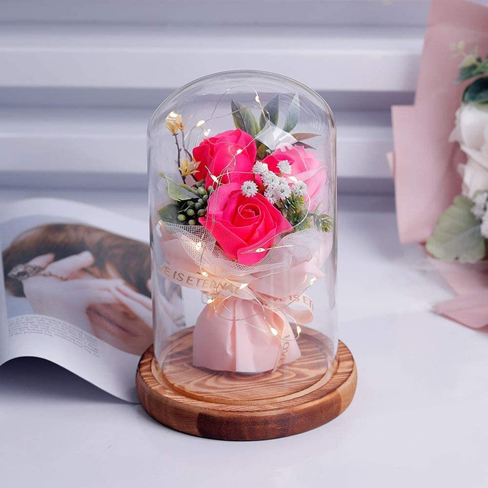 ヤフオク バラ 薔薇 造花 花束 ガラス製のランプシェー ヤフオク バラ 薔薇 造花 花束 ガラス製のランプシェー