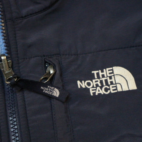 THE NORTH FACE デナリ フリース ジャケット Women's XS POLARTEC ポーラテック ブルー ブラック フルジップ ナイロン切替 ノースフェイス_画像3