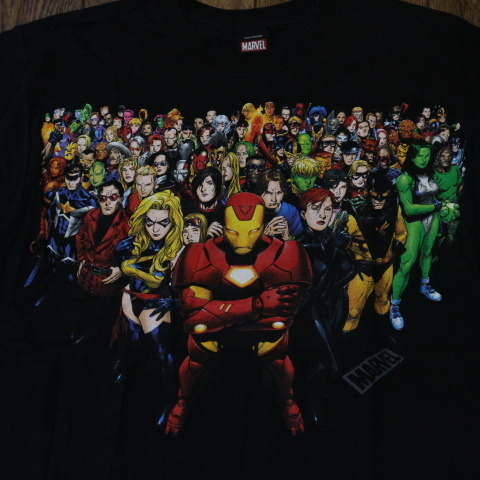 ヤフオク Marvel Tシャツ キャラクター 大集合 L マーベル