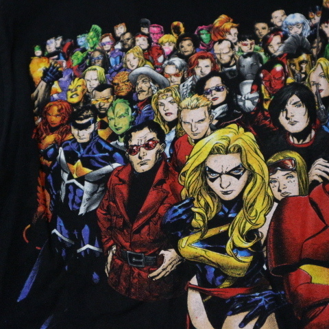 ヤフオク Marvel Tシャツ キャラクター 大集合 L マーベル