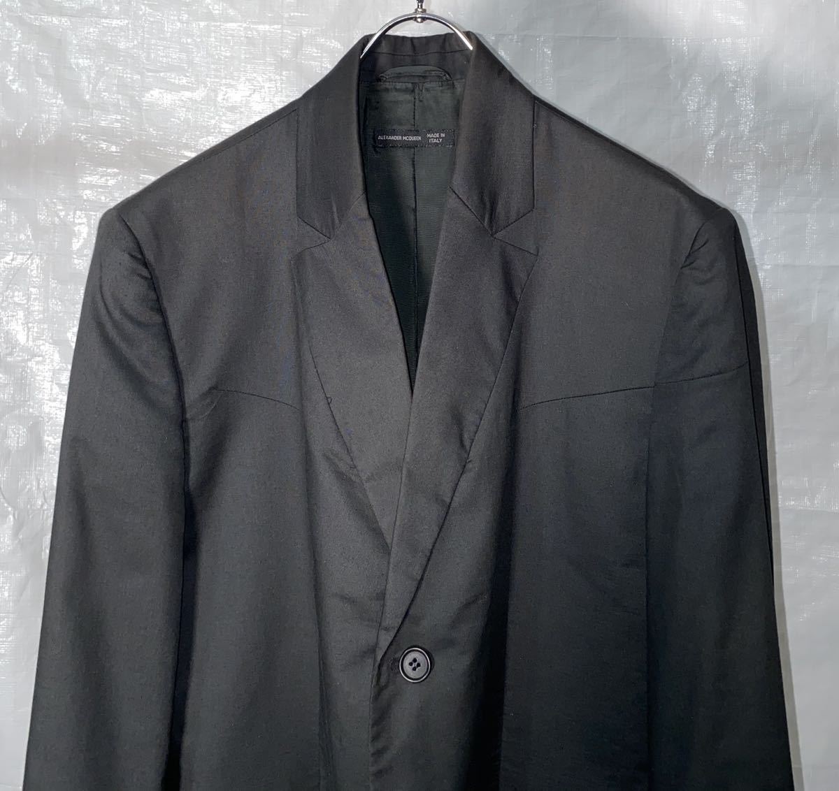 90s ALEXANDER MCQUEEN trompe l\'oeil LAPEL TAILORED JACKET Alexander McQueen the first period to long p Louis yu jacket 