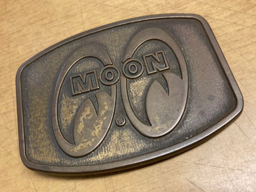  ultra rare! rare! that time thing! moon I z buckle! brass made!? hot rod jdm usdm old car lato fins kBOYDS Boyds bi red Heddon 