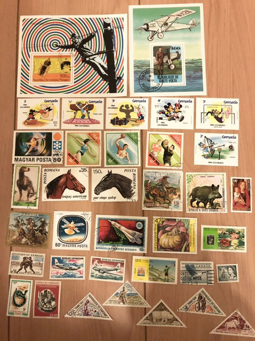 外国切手海外切手コレクションディズニー切手記念切手消印使用済み切手