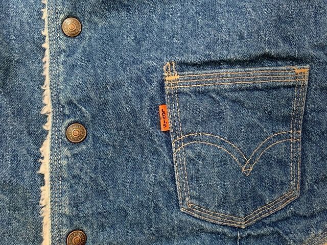 70's 70年代 リーバイス LEVI'S ビンテージ デニムボア ベスト ジレ アメリカ製 サイズM [K]_画像1