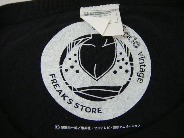 未使用 ONE PIECE ワンピース フリークスストア FREAK'S STORE Tシャツ ルフィ ロゴ 黒 サイズM [A5]_画像5