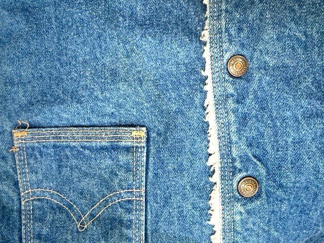 70's 70年代 リーバイス LEVI'S ビンテージ デニムボア ベスト ジレ アメリカ製 サイズM [K]_画像5