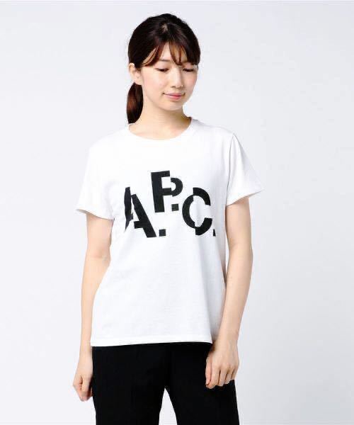 美品 正規品 A.P.C. DECALE ロゴ 半袖 Tシャツ ホワイト ブラック XS ユニセックス 完売 APC アーペーセー @a664の画像8
