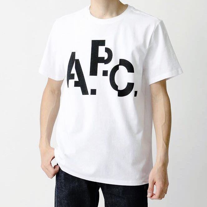 美品 正規品 A.P.C. DECALE ロゴ 半袖 Tシャツ ホワイト ブラック XS ユニセックス 完売 APC アーペーセー @a664の画像7