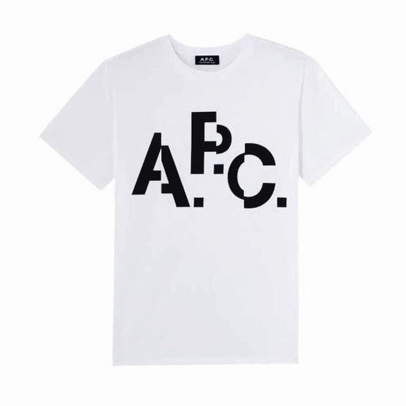 美品 正規品 A.P.C. DECALE ロゴ 半袖 Tシャツ ホワイト ブラック XS ユニセックス 完売 APC アーペーセー @a664の画像5