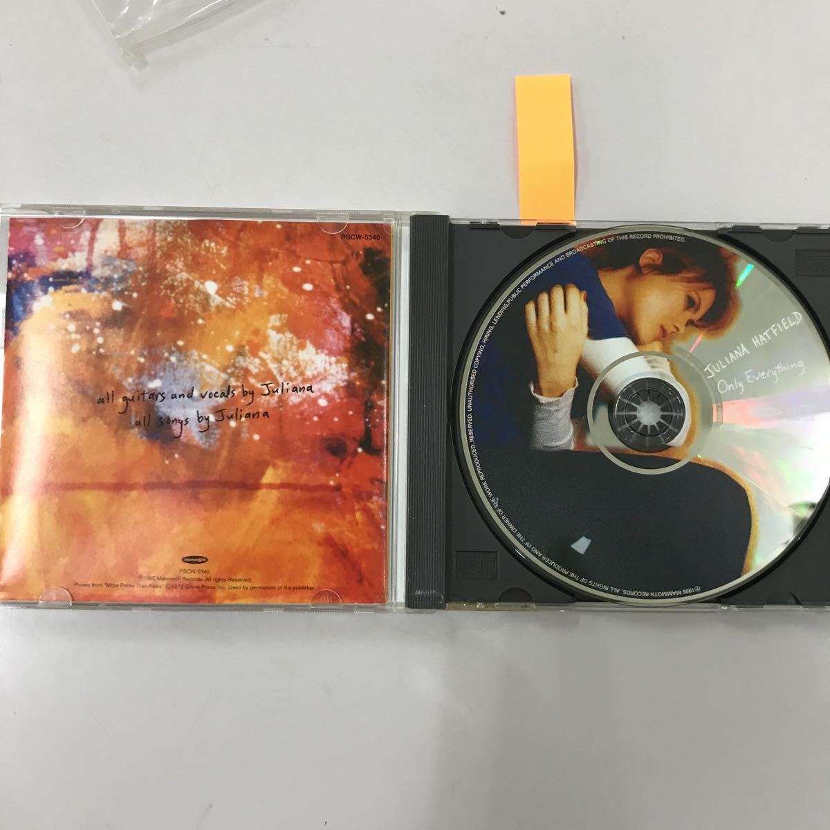 CD 中古☆【洋楽】ジュリアナ　ハット　フィールド　オンリーエヴリィシング_画像4