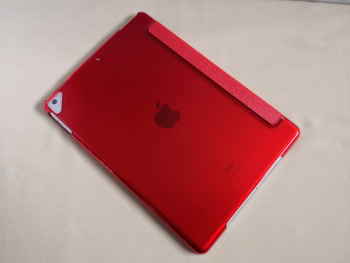 (薄型 軽量) iPad Air3/ Pro 10.5 共用 レッド レザー スマートケース スタンド機能付_画像5
