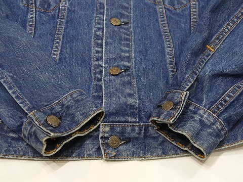 レア 過渡期 70s ビンテージ Levi's リーバイス 70505-0217 ブランク タブ ボタン裏 525 デニム ジャケット Gジャン 40位 60s BIG E 66前期_画像9