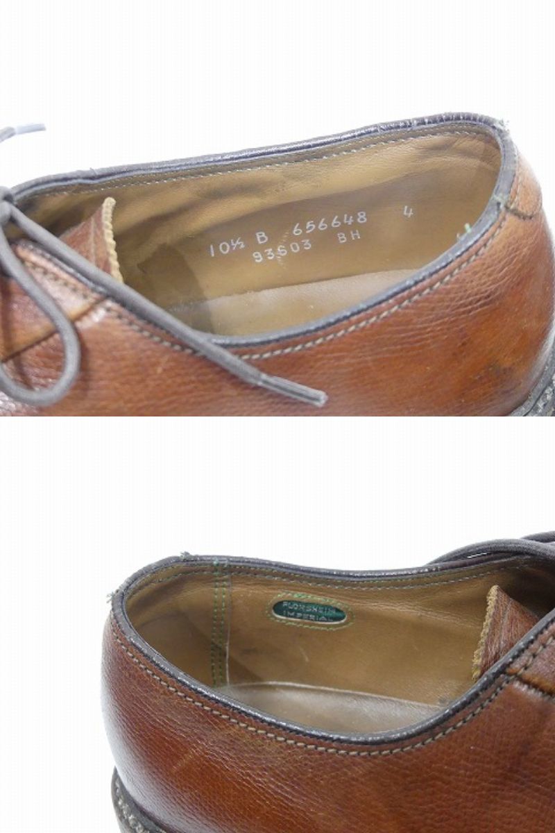  редкость высший класс 70s 77 год производства Vintage Florsheim поток автомобиль im imperial качество простой tu кожа обувь 10 1/2B 28cm ранг 60s