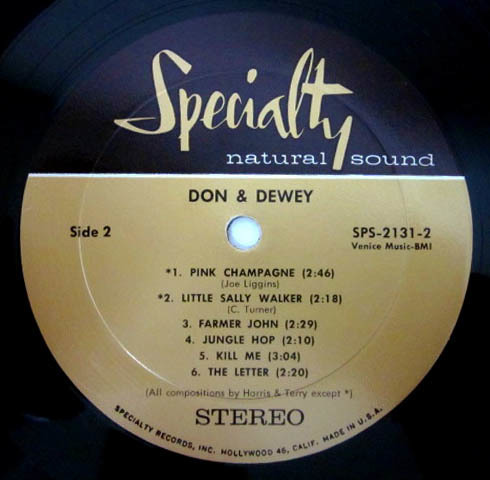  records out of production LP * Specialty 1970 year US record * DON & DEWEY Don &te.-i* 50\'s Rock & Roll R&B lock n roll rhythm & blues 