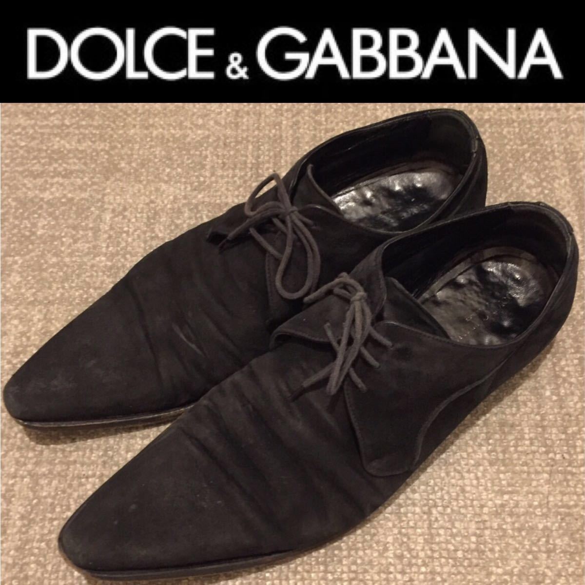 DOLCE & GABBANA スウェード ドレスシューズ D&G｜PayPayフリマ