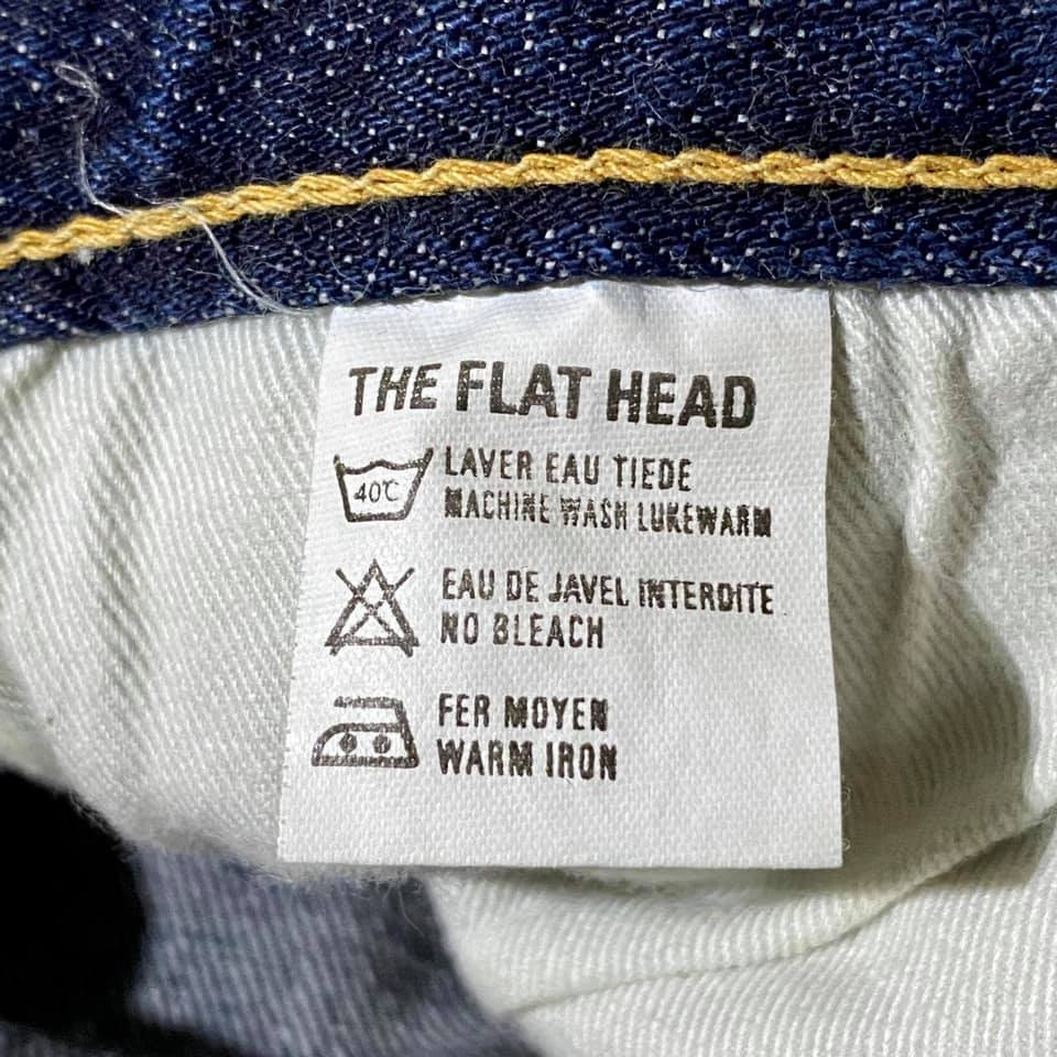 THE FLAT HEAD フラットヘッド デニムパンツ ＃3007 ジーンズ 濃紺 リジット フレアパンツ ヴィンテージレプリカ 隠しリベット【28×36】_画像9