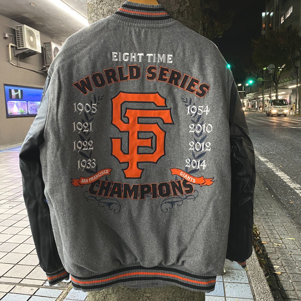 価格は安く JH 【M】 MLB公認 design スタジャン スタジアムジャケット リバーシブル 限定 記念チャンピオンズ GIANTS ジャイアンツ SF JHデザイン Mサイズ
