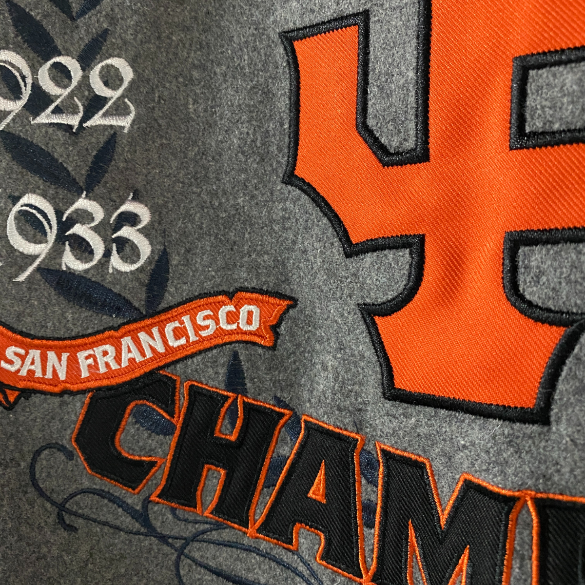 MLB公認 【M】 JH design JHデザイン SF ジャイアンツ GIANTS 記念チャンピオンズ 限定 リバーシブル スタジアムジャケット スタジャン _画像4