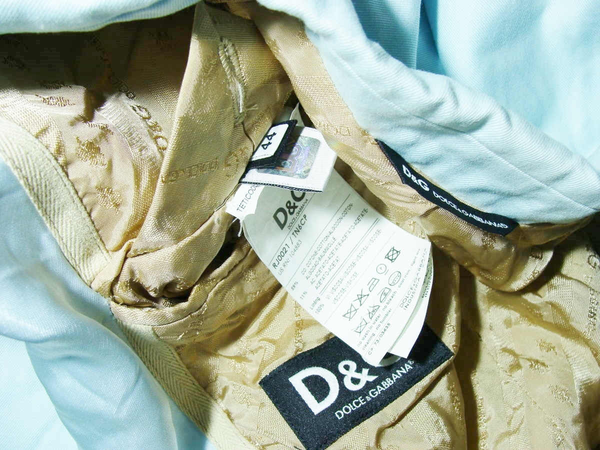 D&G ディー アンド ジー ◇ サテン ラペル メタル 1 ボタン テーラード ジャケット
