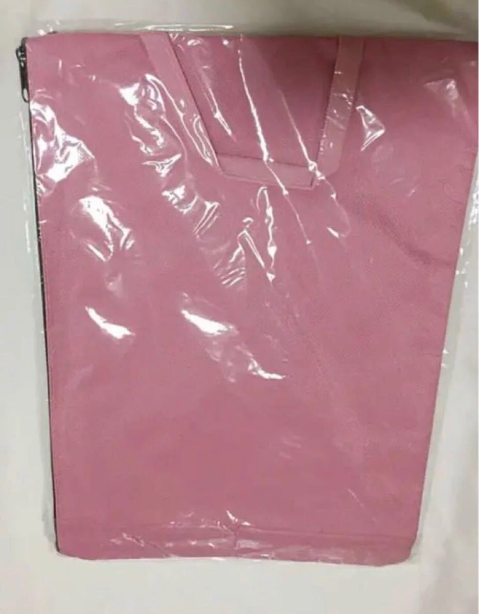 【新品】持ち歩けるファイル トートバッグ ピンク色 バッグ