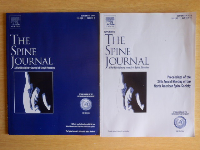 【2冊】THE SPINE JOURNAL SEPTEMBER 2020 VOLUME 20 NUMBER 9/9S North American Spine Society（北米脊椎学会 ）