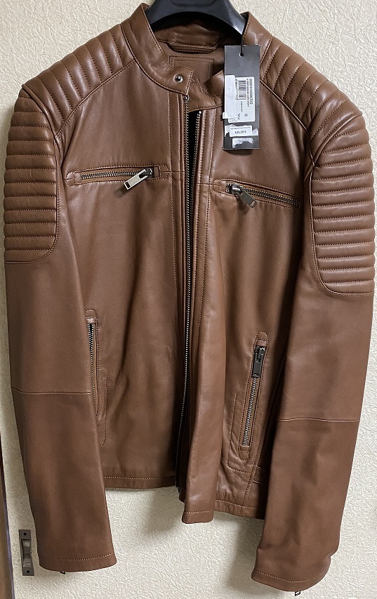 ★DESA デサ Barsanofio Leather Moto Jacket メンズレザーコート 羊革 M 新品 イタリアライダースジャケット Armani Gucci Dolce&Gabbana _画像2