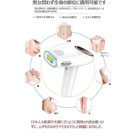 脱毛器 在庫処分レーザー 永久脱毛  冷感無痛脱毛 IPL光脱毛器 