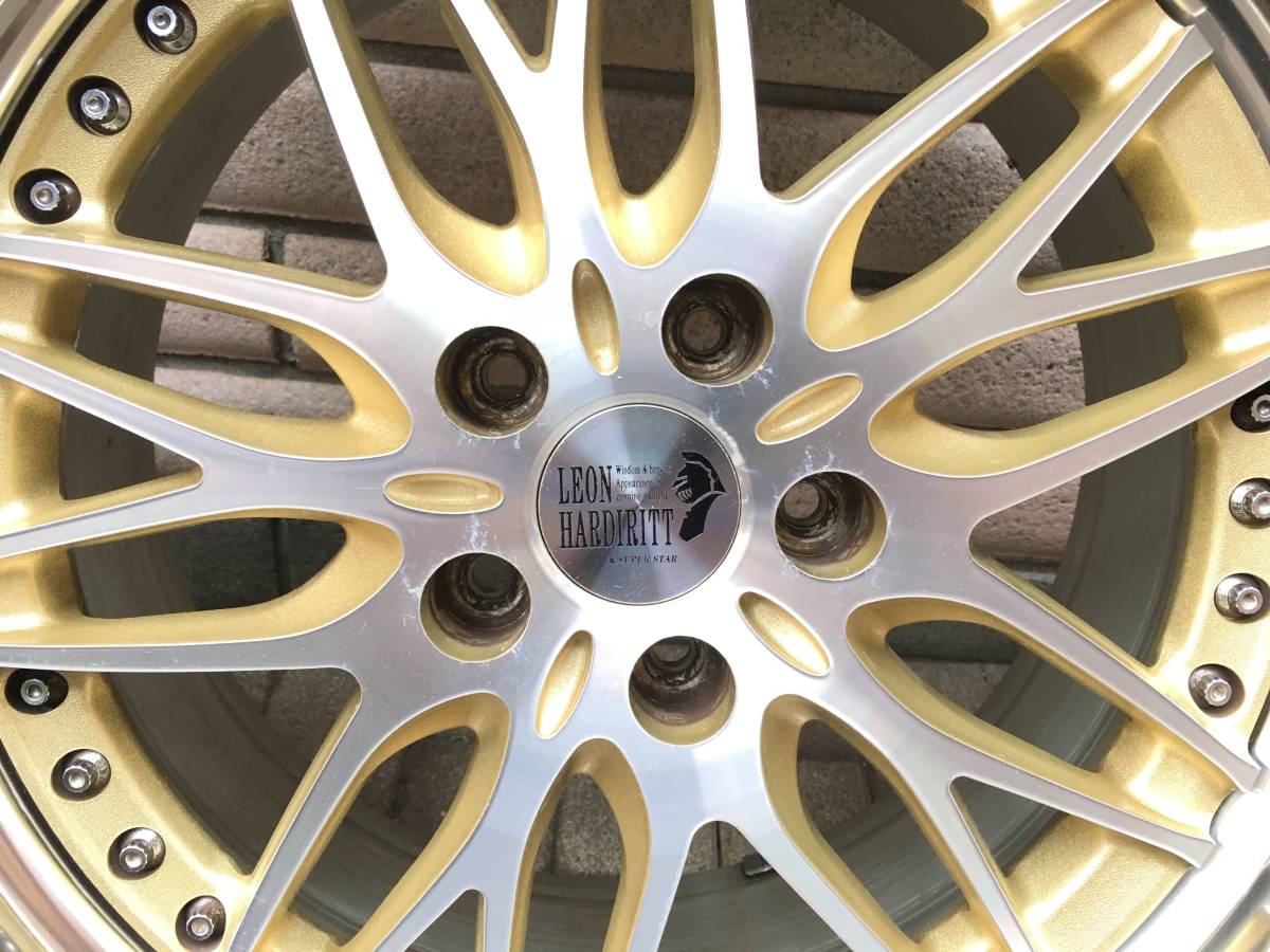 ★☆貴重なセミオーダーGOLD☆★レオンハルト ビューゲル PCD114.3 8.5J+42 9.5J+42◎bugel スーパースター フーガ/クラウン/エルグランド_画像6