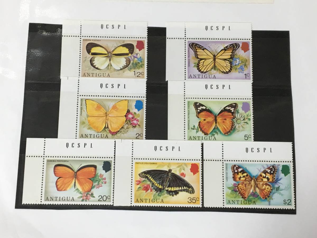 切手：昆虫・蝶／アンティグア・バーブーダー_画像1