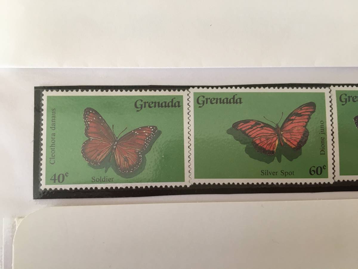 切手：昆虫・蝶／グレナダ＊１９８９年１０月＊