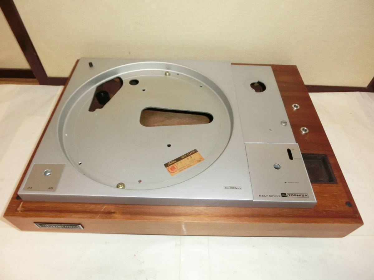 rky131 free shipping TOSHIBA SR-80C attached cabinet operation not yet verification Toshiba record player parts Junk exhibition 