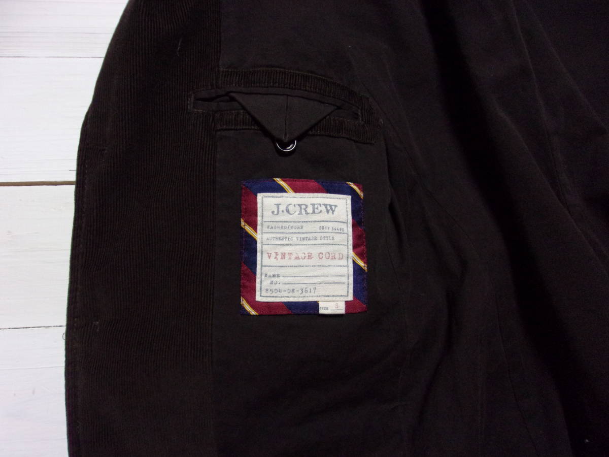  J.CREW コーデュロイ テーラード ジャケット S ブレザー ジェイクルー 茶 ブラウン jcrew　jクルー jacket blazer_画像6