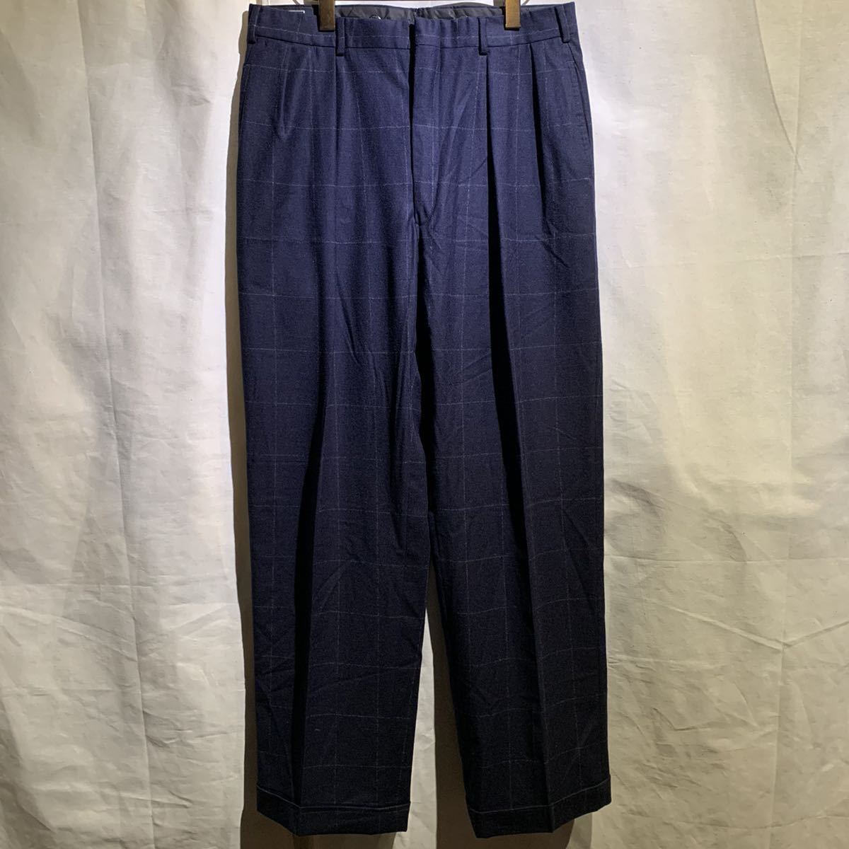 【希少】80s RALPH LAUREN USA製 2タック ウールスラックス パンツ TALON ZIP POLO / RRL neat Levis brooks brothers 60s 70s 90s