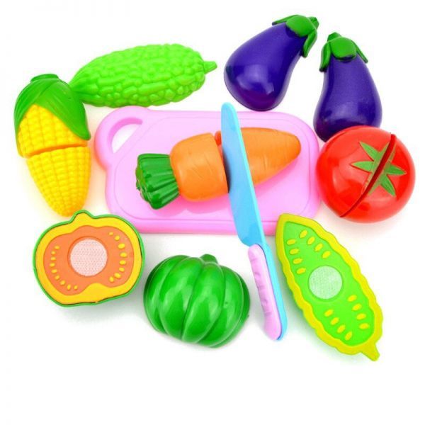 プラスチック切断野菜果物ふり食品プレイセット幼児教育キッチンおもちゃ楽しい就学前の子供1セット８ 7_画像1
