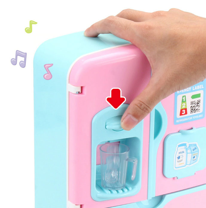 ピース子供ダブルドアロールプレイ冷蔵庫おもちゃタッチセンシティブマジック冷蔵庫教育家電おもちゃ_画像7