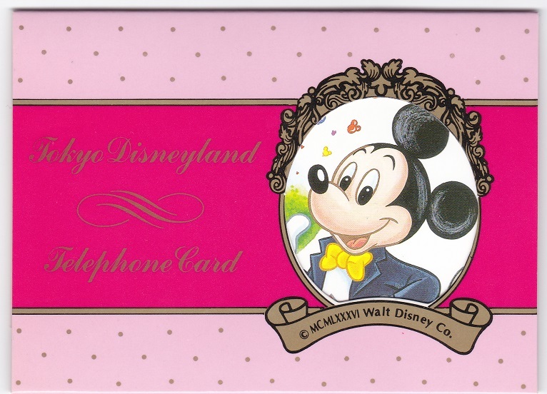  телефонная карточка Tokyo Disney Land Mickey Mouse 1